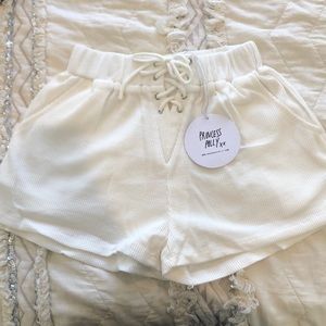 Princess Polly lovers lane white shorts